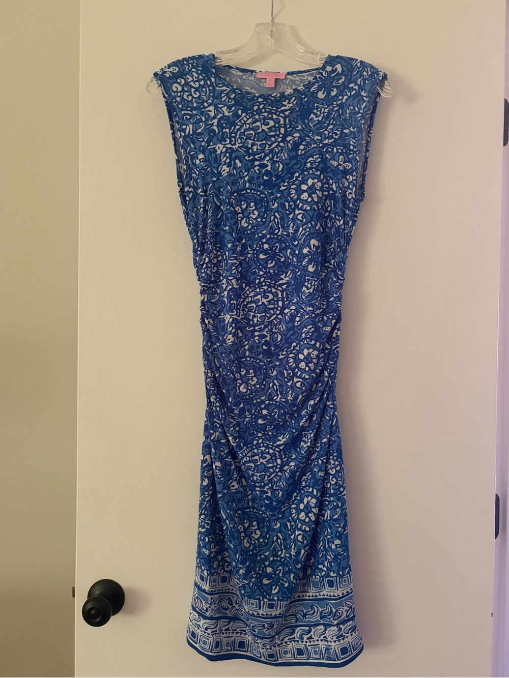Lilly Pulitzer Blue and White Midi Dress